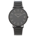 Coach Charles Black Dial Black Steel Strap Watch for Men - 14602431