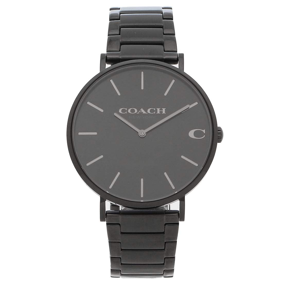 Coach Charles Black Dial Black Steel Strap Watch for Men - 14602431