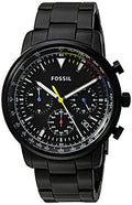 Fossil Goodwin Chronograph Black Dial Black Steel Strap Watch for Men - FS5413