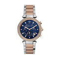 Michael Kors Parker Blue Dial Two Tone Steel Strap Watch for Women - MK6141