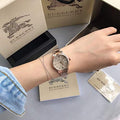 Burberry The Classic Rose Gold Dial Rose Gold Steel Strap Watch for Women - BU10116