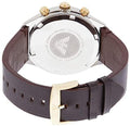 Emporio Armani Chronograph White Dial Brown Leather Strap Watch For Men - AR11033