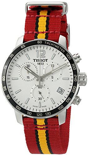 Tissot Quickster Chronograph NBA Miami Heat Edition White Dial Two Tone NATO Strap Watch for Men - T095.417.17.037.08