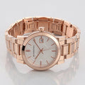 Burberry The City White Dial Rose Gold Steel Strap Watch for Women - BU9104