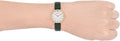 Emporio Armani Kappa Mother of Pearl Dial Black Leather Strap Watch For Women - AR80011