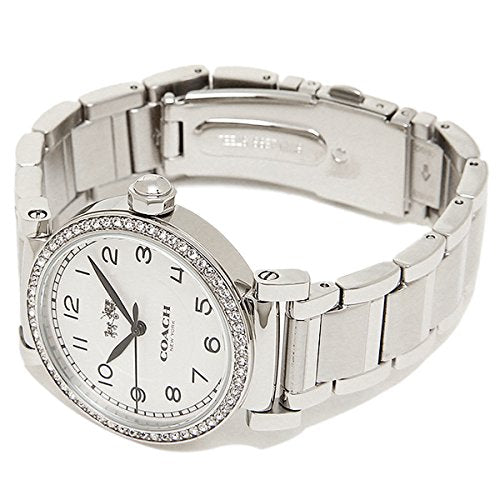 Coach Madison White Dial Silver Steel Strap Watch for Women - 14502396