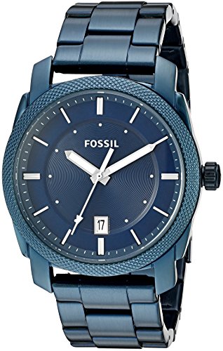 Fossil Machine Blue Dial Blue Steel Strap Watch for Men - FS5231