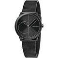 Calvin Klein Minimal Black Dial Black Mesh Bracelet Watch for Women - K3M5245X