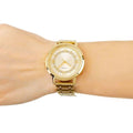 Guess Montauk Gold Dial Gold Steel Strap Watch for Women - W0933L2