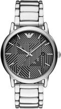 Emporio Armani Classic Quartz Grey Dial Silver Steel Strap Watch For Men - AR11134