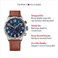 Tommy Hilfiger Trent Quartz Blue Dial Brown Leather Strap Watch for Men - 1791066