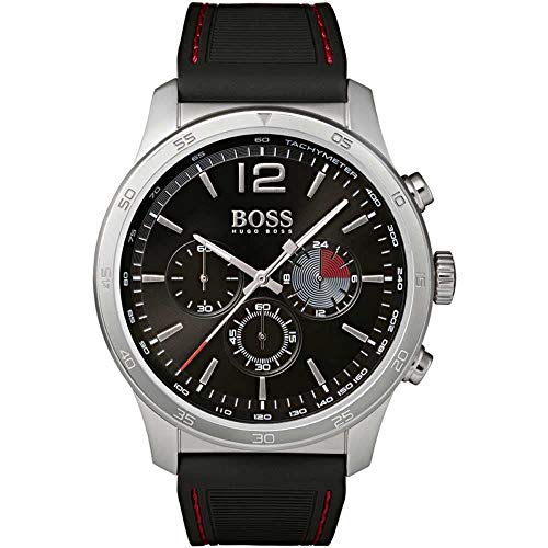 Hugo Boss Professional Black Dial Black Silicone Strap Watch for Men - 1513525