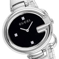 Gucci Guccissima Analog Black Dial Silver Steel Strap Watch For Women - YA134301