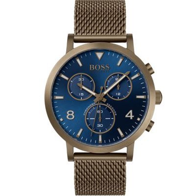 Hugo Boss Spirit Blue Dial Grey Mesh Bracelet Watch for Men - 1513693