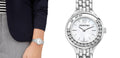 Swarovski Lovely Crystals Mini White Dial Silver Steel Strap Watch for Women - 5242901