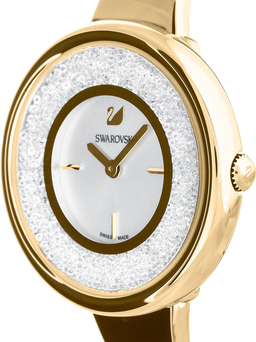 Swarovski Crystalline Bracelet White Dial Gold Steel Strap Watch for Women - 5269253