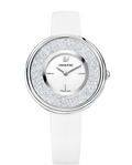 Swarovski Crystalline Pure White Dial White Leather Strap Watch for Women - 5275046