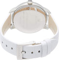 Swarovski Crystalline Hours Silver Dial White Leather Strap Watch for Women - 5295383