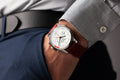 Breitling Top Time B01 Ford Thunderbird White Dial Red Leather Strap Watch for Men - AB01766A1A1X1