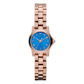 Marc Jacobs Henry Dinky Blue Dial Rose Gold Stainless Steel Strap Watch for Women - MBM3204