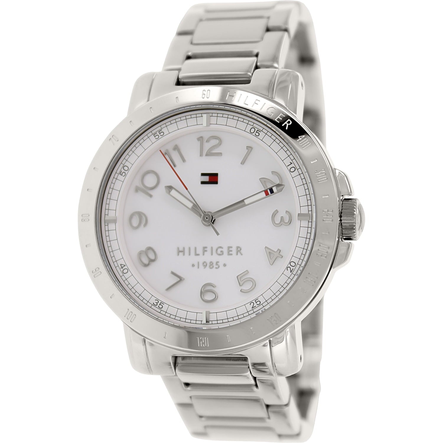 Tommy Hilfiger White Dial Silver Steel Strap Watch for Women - 1781397