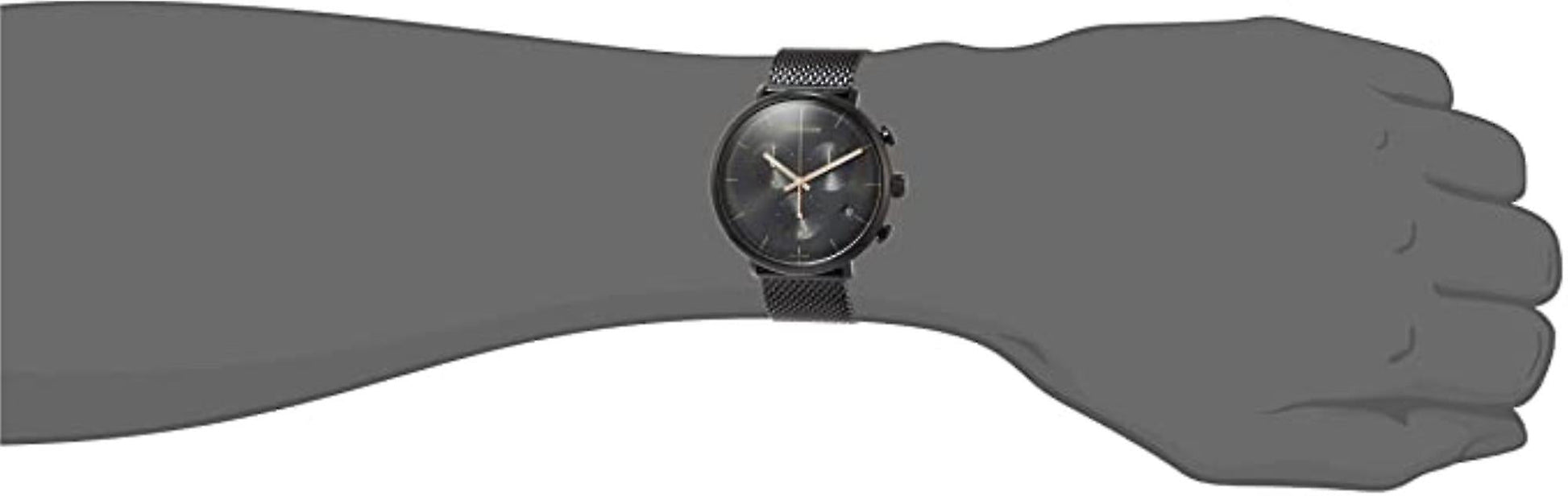 Calvin Klein High Noon Chronograph Black Dial Black Mesh Bracelet Watch for Women - K8M27421