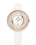 Swarovski Crystalline Pure White Dial White Leather Strap Watch for Women - 5376083