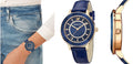 Swarovski Octea Lux Blue Dial Blue Leather Strap Watch for Women - 5414413