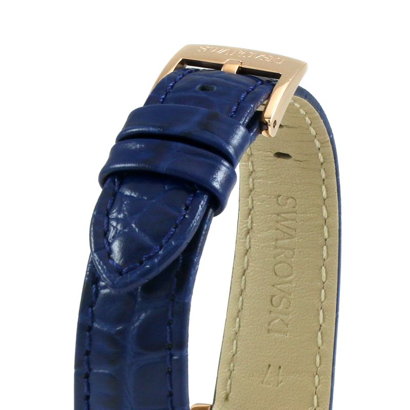 Swarovski Octea Lux Blue Dial Blue Leather Strap Watch for Women - 5414413