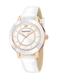 Swarovski Octea Lux White Dial White Leather Strap Watch for Women - 5414416