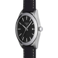 Tissot Gentleman Analog Black Dial Black Leather Strap Watch For Men - T127.410.16.051.00