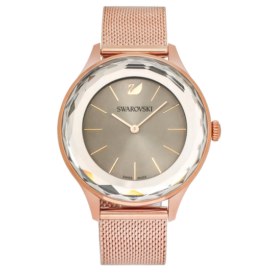 Swarovski Octea Nova Grey Dial Gold Mesh Bracelet Watch for Women - 5451634