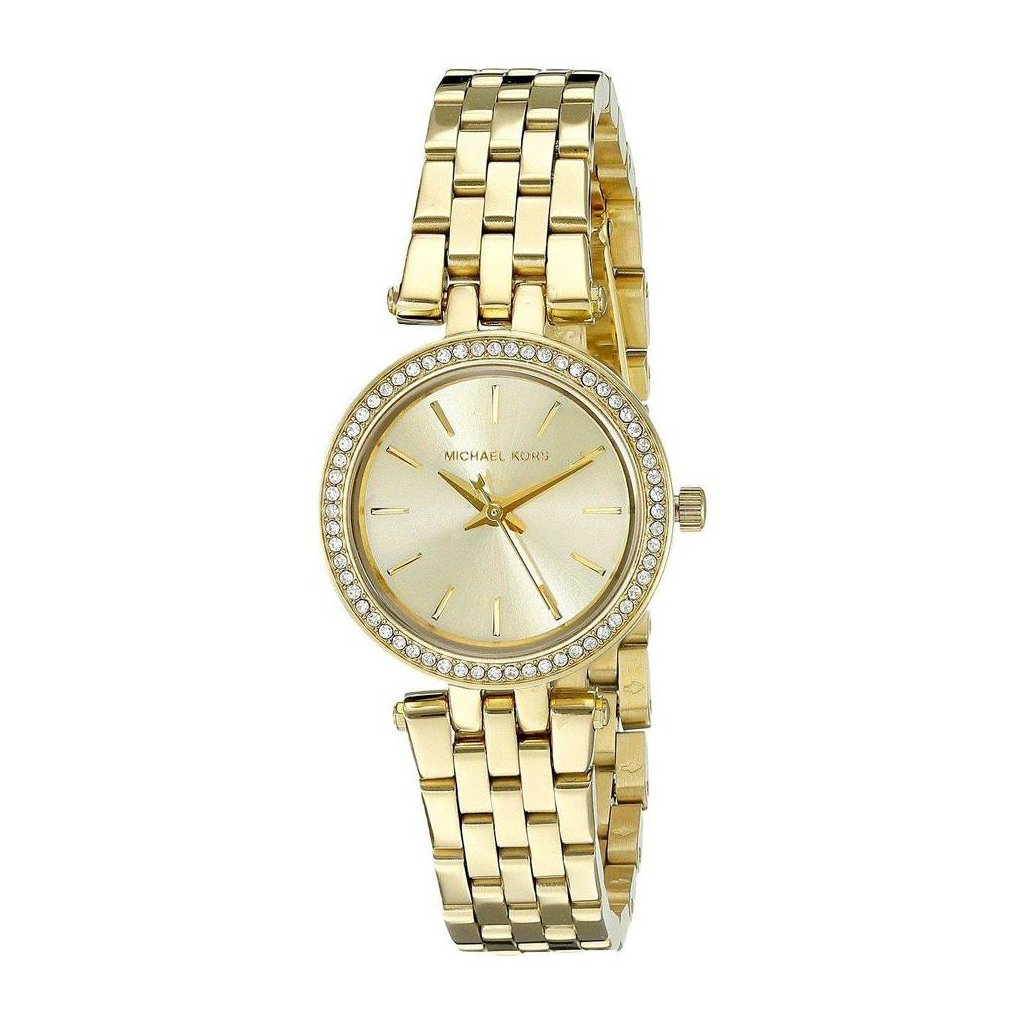 Michael Kors Darci Gold Dial with Diamonds Gold Steel Strap Watch for Women - MK3295