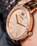 Swarovski Cosmopolitan Diamond Powder Gold Dial Rose Gold Steel Strap Watch for Women - 5517800