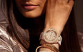 Michael Kors Camille Crystal Rose Gold Dial Rose Gold Steel Strap Watch for Women - MK5862