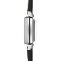 Tissot Lovely Square Diamonds Black Dial Black Leather Strap Watch For Women - T058.109.16.056.00