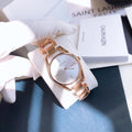 Calvin Klein Dainty White Dial Rose Gold Steel Strap Watch for Women - K7L23646