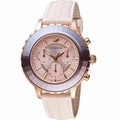 Swarovski Octea Lux Chrono Pink Dial Pink Leather Strap Watch for Women - 5452501