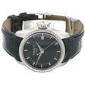 Tissot T Trend Couturier Diamonds Black Dial Black Leather Strap Watch for Women - T035.210.66.051.00