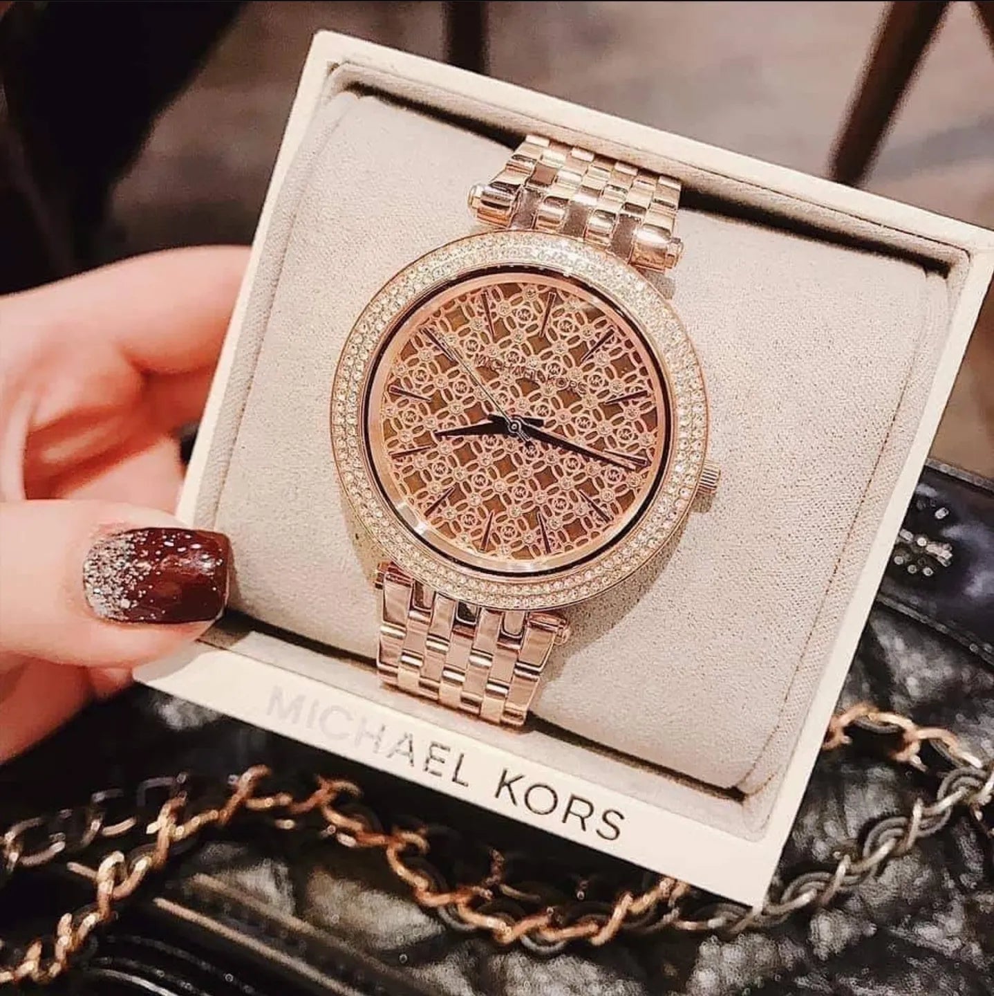 Michael Kors Darcy Rose Gold Dial Rose Gold Steel Strap Watch for Women - MK3399