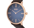 Hugo Boss Jackson Blue Dial Black Leather Strap Watch for Men - 1513371