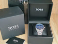 Hugo Boss Hero Sport Chronograph Blue Dial Silver Steel Strap Watch for Men - 1513755