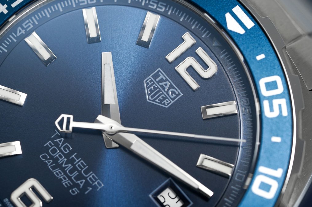 Tag Heuer Formula 1 Bucherer Blue Edition Blue Dial Silver Steel Strap Watch for Men - WAZ2015.BA0842