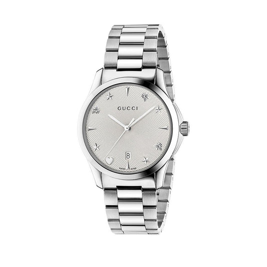 Gucci G Timeless Automatic Silver Dial Stainless Steel Watch For Women - YA1264028