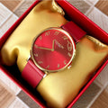 Coach Perry Red Dial Red Leather Strap Watch for Women - 14503486