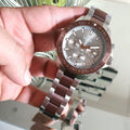 Fossil Bannon Multifunction Brown Dial Two Tone Steel Strap Watch for Men - BQ2502