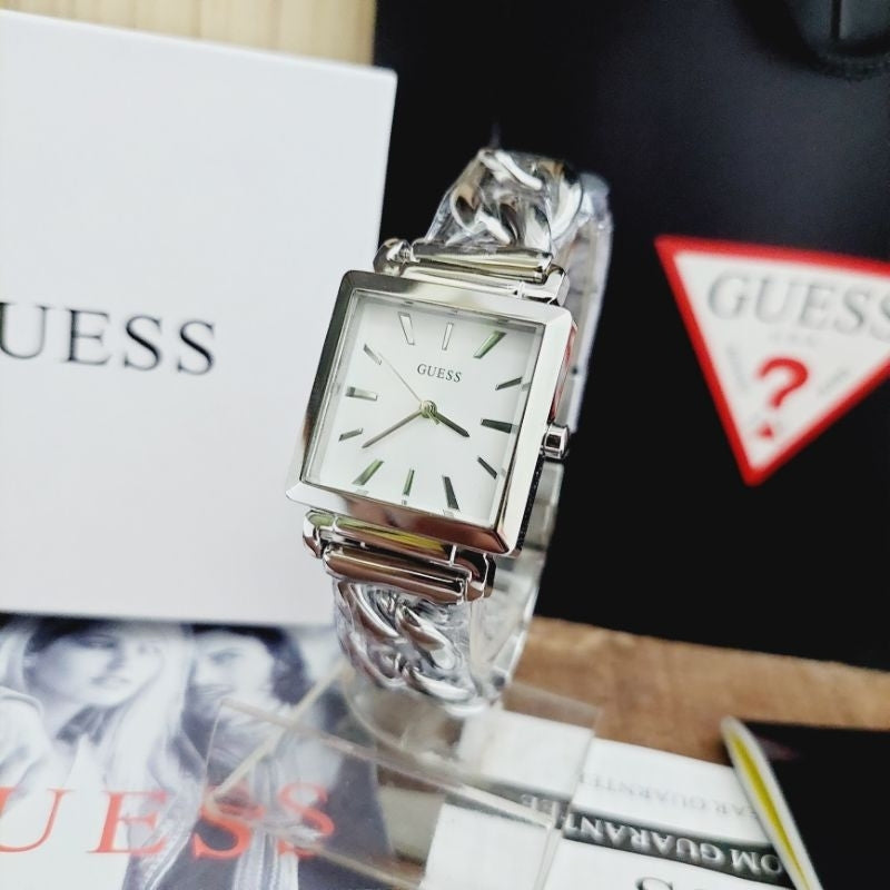 Guess Vanity Silver Dial Silver Steel Strap Watch for Women - W1029L1