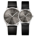 Calvin Klein Minimal Black Dial Black Leather Strap Watch for Women - K7622107