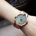 Burberry The City Rose Gold Dial Rose Gold Stainless Steel Strap Watch for Women - BU9039