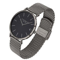 Coach Charles Black Dial Grey Mesh Bracelet Watch for Men - 14602145